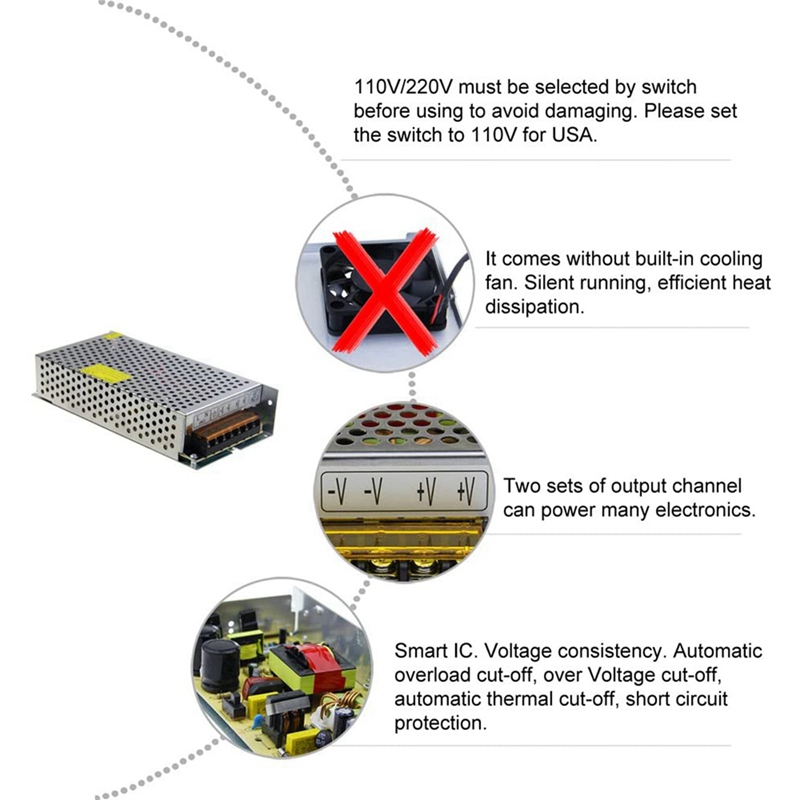 Zasilacz Transformator DC 12V  – Power Supply 12V recenzja i cena