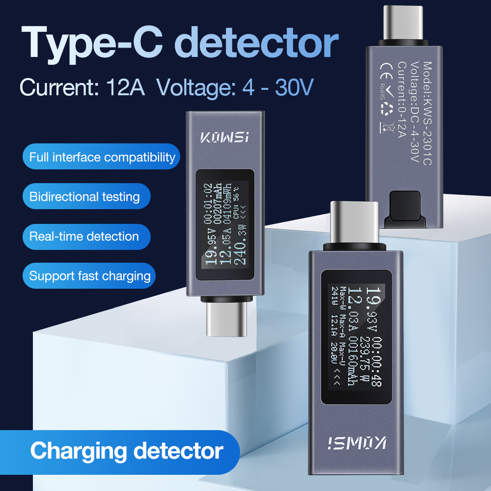 Tester Type-C LCD Cyfrowy Wolt – Power Supply Tester recenzja i cena
